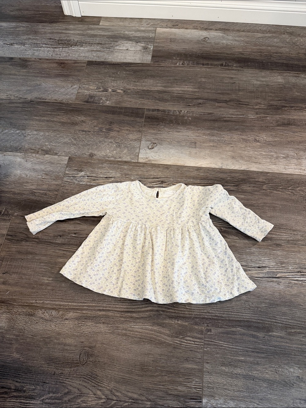Jamie Kay Ivory Long-Sleeve Floral Top with Soft Pastel Print